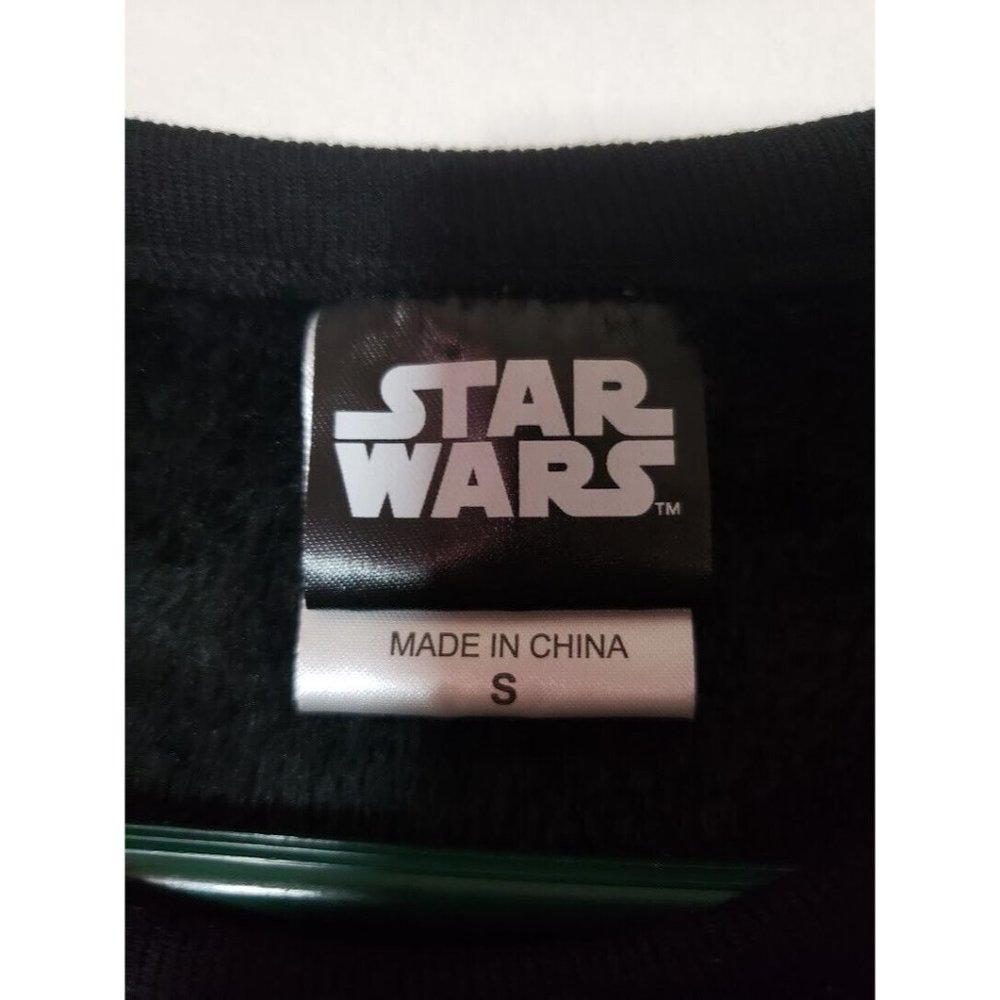 Womens Sweatshirt Star Wars Mandalorian Fleece Baby Yoda Graphic Pullover Small - Picture 3 of 9